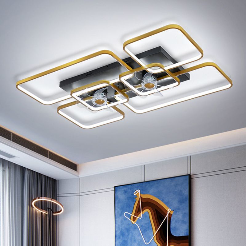 Lacey 2-Deckenventilator mit Beleuchtung, 2 Farben, ∅46/55/90/107CM - Lumpaz