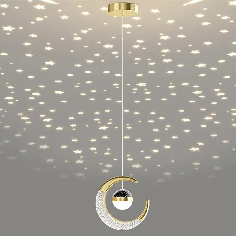 Madina LED Pendelleuchte Mond Sternenklar - Lumpaz