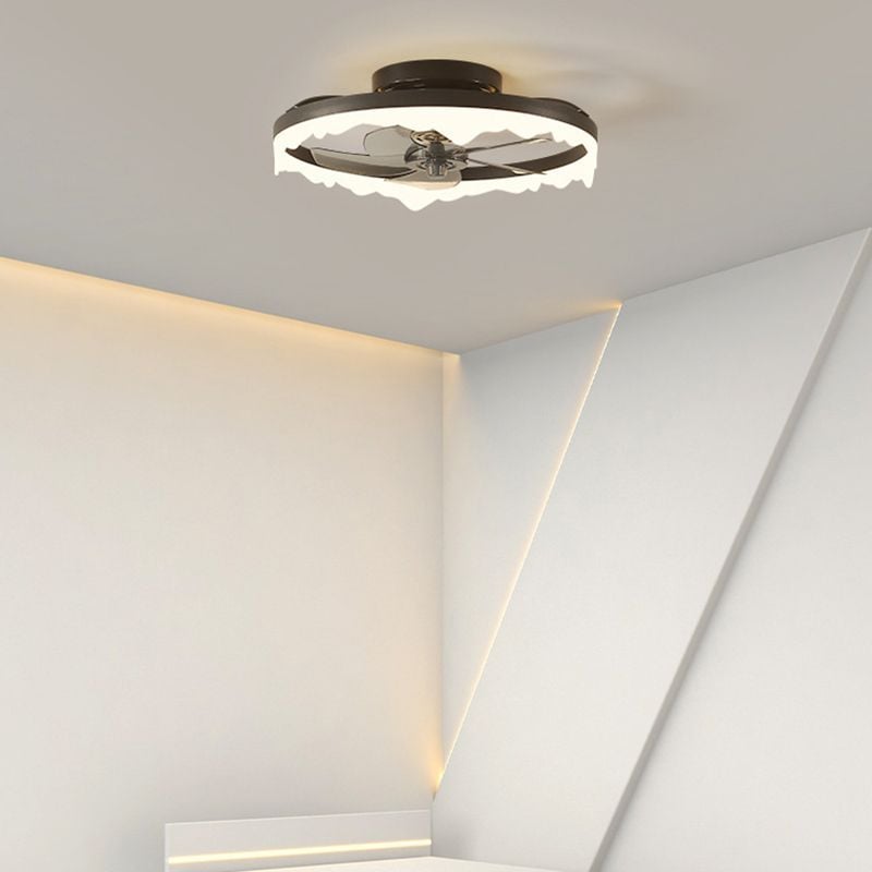 Herbert Deckenventilator mit Beleuchtung Weiß & Schwarz, 2 Farben, ∅50CM - Lumpaz