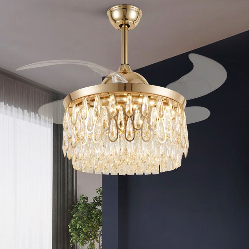 Kirsty Deckenventilator mit Beleuchtung Kristall, ∅107CM - Lumpaz