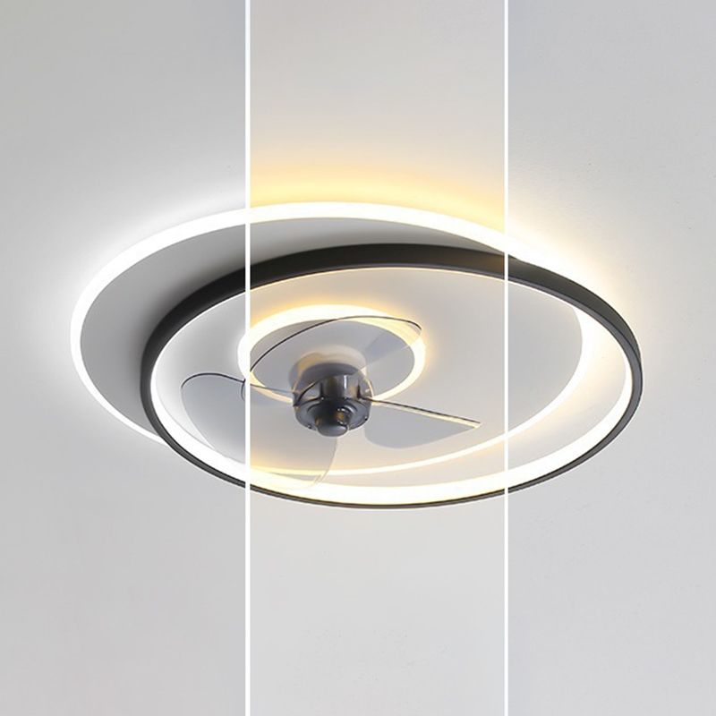 Arisha Deckenventilator mit Beleuchtung 2-Ring, 2 Farben, ∅46/56CM - Lumpaz
