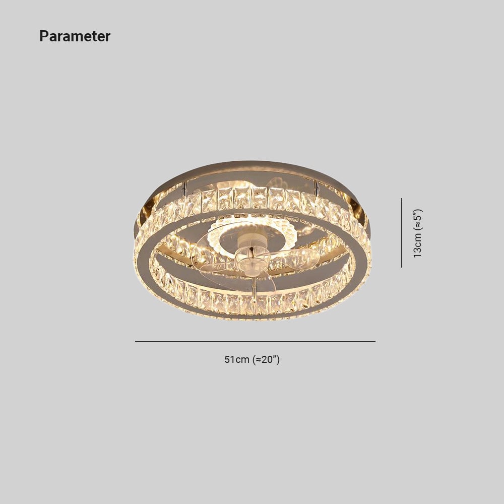 Kirsten Deckenventilator mit Beleuchtung, 12 Stile, ∅50CM/58CM/56CM/70CM - Lumpaz