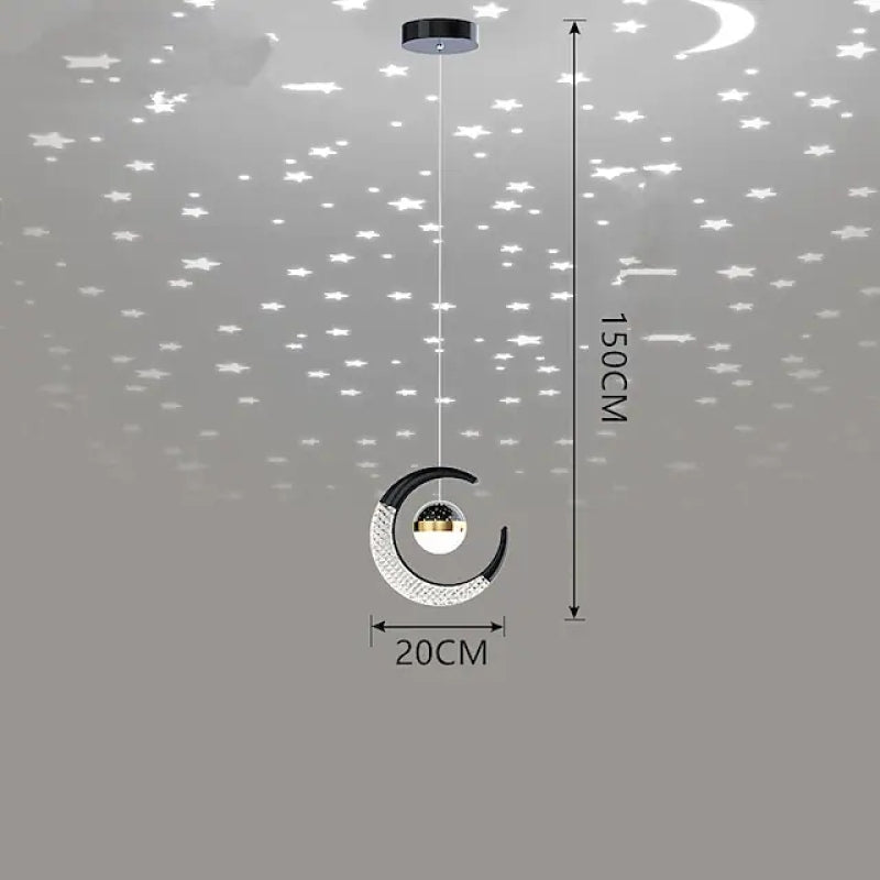 Madina LED Pendelleuchte Mond Sternenklar - Lumpaz