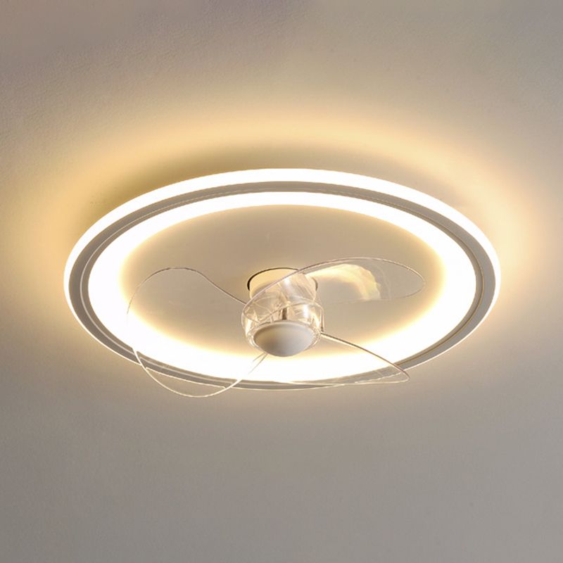 Edge Deckenventilator mit Beleuchtung Ring Weiß, ∅40/50CM - Lumpaz