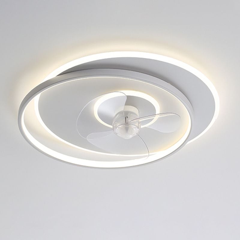 Quinn Deckenventilator mit Beleuchtung Doppel-Ring, 2 Farben, ∅46/56CM - Lumpaz