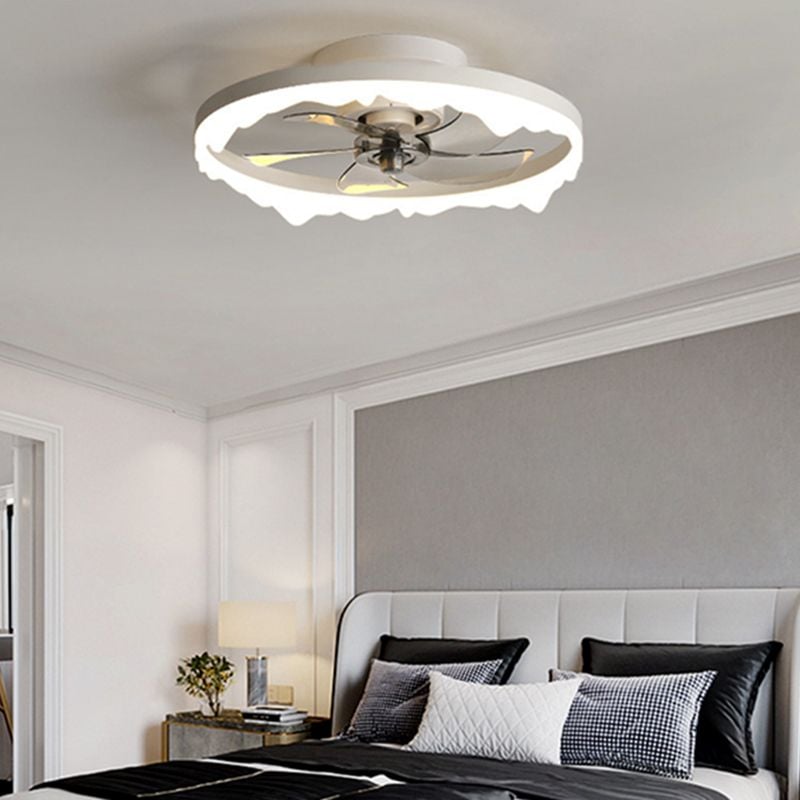 Herbert Deckenventilator mit Beleuchtung Weiß & Schwarz, 2 Farben, ∅50CM - Lumpaz