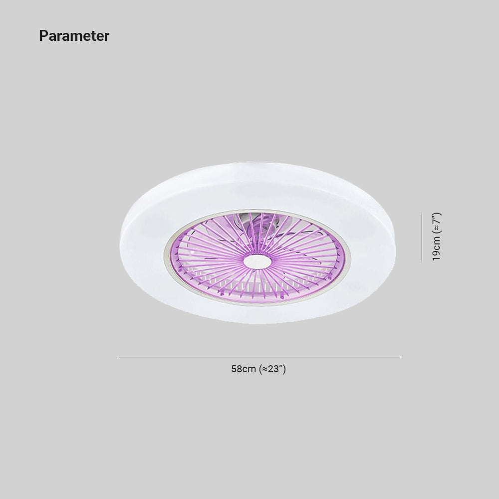 Morandi Deckenventilator mit Beleuchtung, 5 Farben, ∅58CM - Lumpaz
