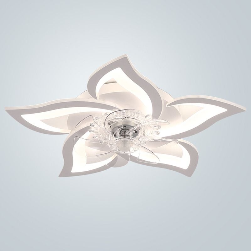 Hana Deckenventilator mit Beleuchtung Blume, 2 Farben, ∅65CM - Lumpaz
