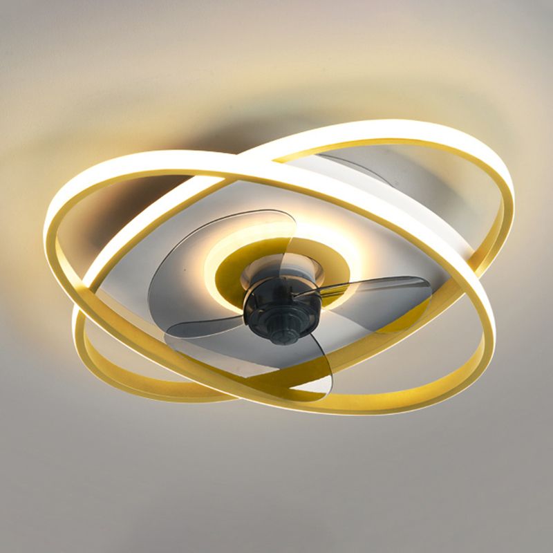 Arisha Deckenventilator mit Beleuchtung Doppel-Ring, 5 Farben, ∅50CM - Lumpaz