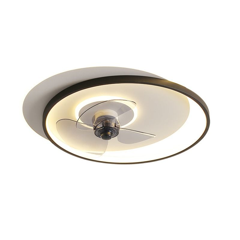 Quinn Deckenventilator mit Beleuchtung Doppel-Ring, 2 Farben, ∅46/56CM - Lumpaz