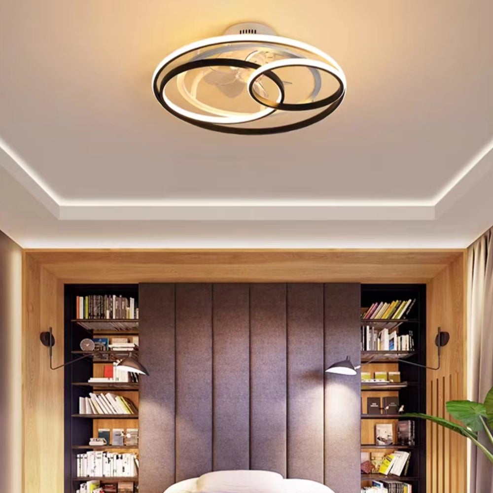 Arisha Deckenventilator mit Beleuchtung 4-Ring, ∅55/60CM - Lumpaz