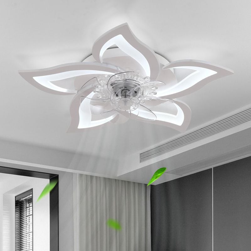 Hana Deckenventilator mit Beleuchtung Blume, 2 Farben, ∅65CM - Lumpaz