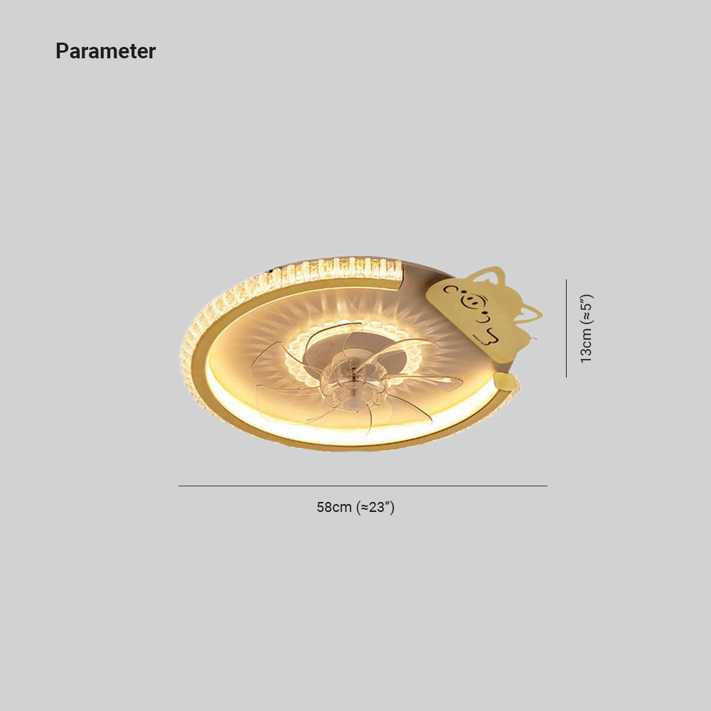 Kirsten Deckenventilator mit Beleuchtung, 12 Stile, ∅50CM/58CM/56CM/70CM - Lumpaz