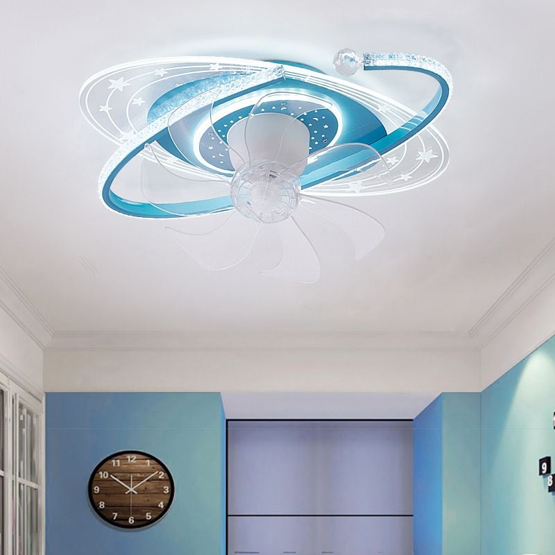 Minori Deckenventilator mit Beleuchtung Ellipse, 3 Farben, ∅50CM - Lumpaz