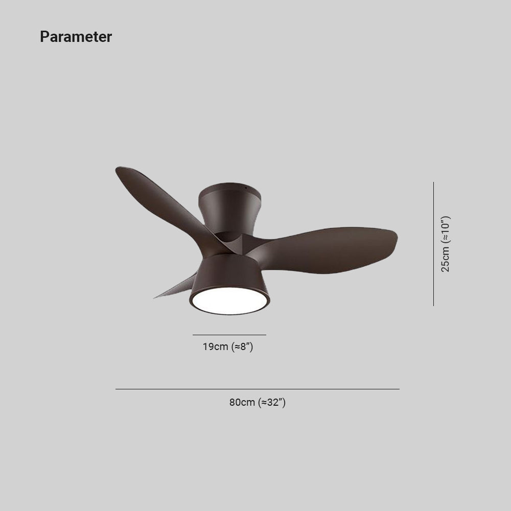 Walters Deckenventilator mit Beleuchtung, 3 Farben, 80CM Lang - Lumpaz