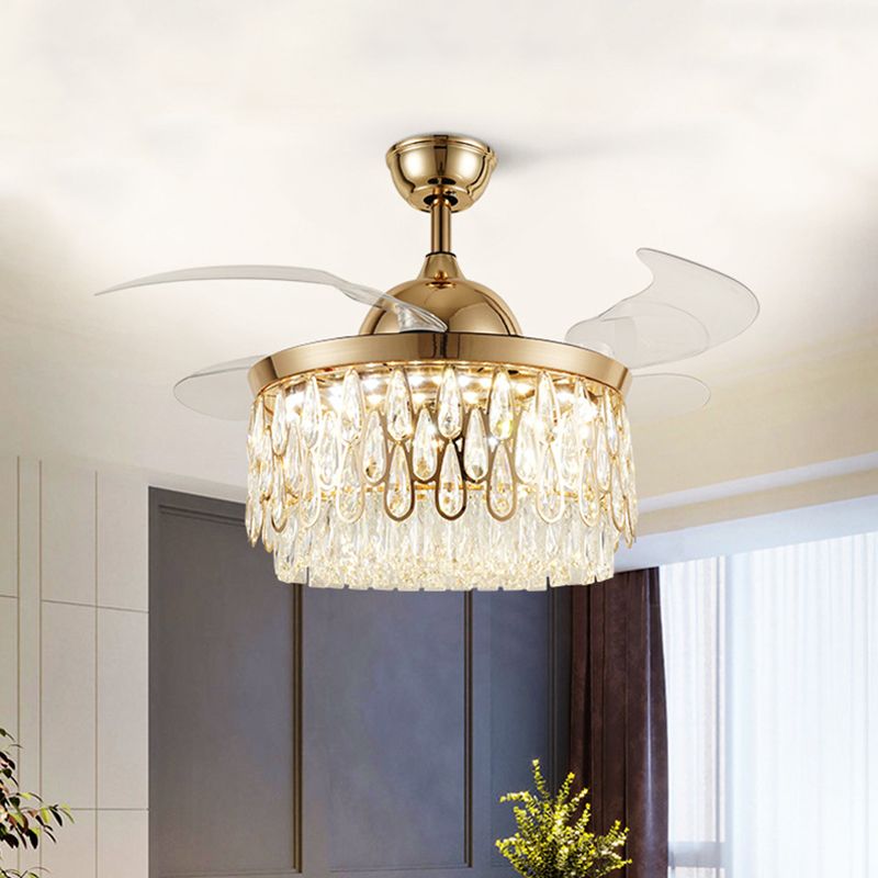 Kirsty Deckenventilator mit Beleuchtung Kristall, ∅107CM - Lumpaz