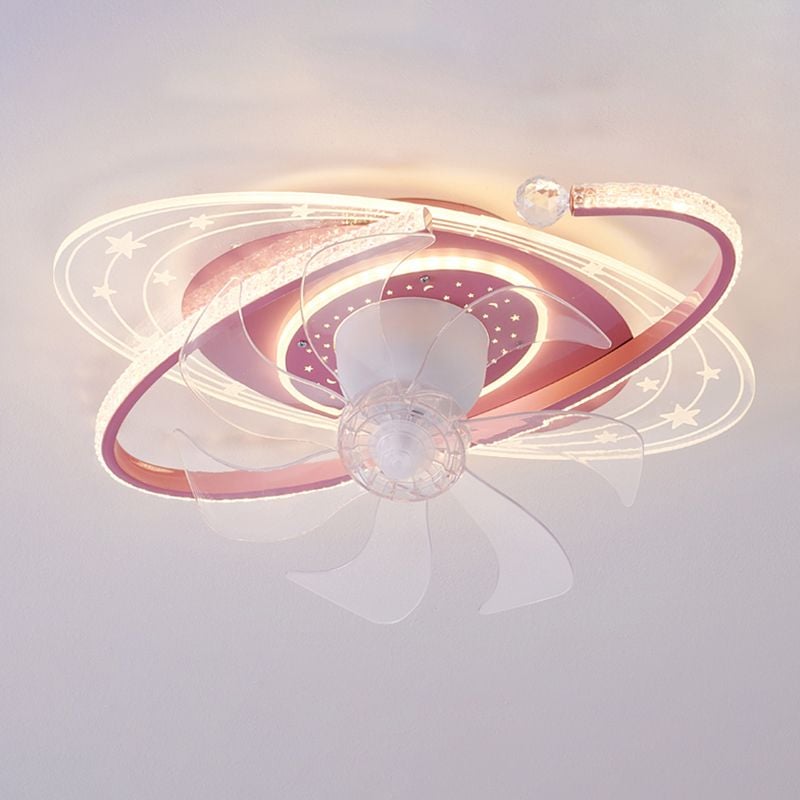 Minori Deckenventilator mit Beleuchtung Ellipse, 3 Farben, ∅50CM - Lumpaz