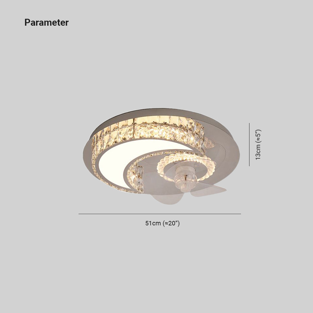 Kirsten Deckenventilator mit Beleuchtung, 12 Stile, ∅50CM/58CM/56CM/70CM - Lumpaz