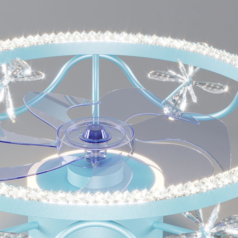 Minori Deckenventilator mit Beleuchtung Schneeflocke, 4 Farben, ∅52CM/52CM - Lumpaz