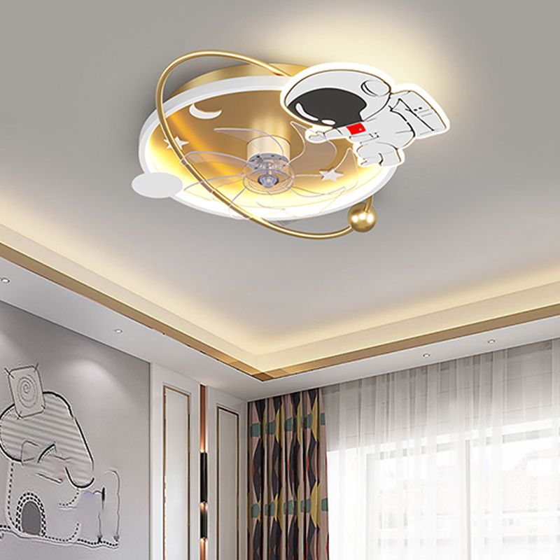 Fateh Deckenventilator mit Beleuchtung Astronaut, 3 Stile/Farben, ∅50/58CM - Lumpaz