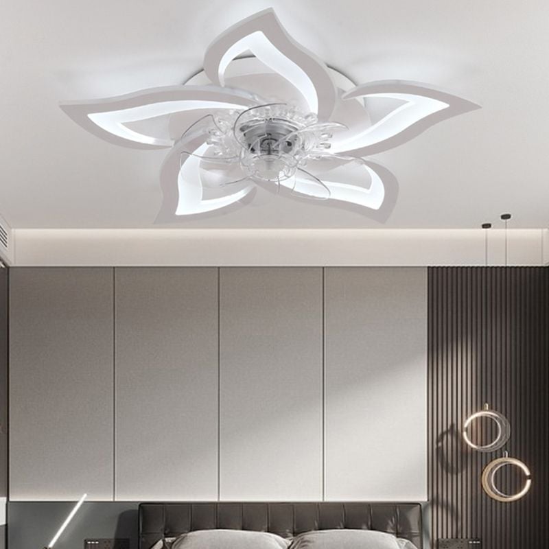 Hana Deckenventilator mit Beleuchtung Blume, 2 Farben, ∅65CM - Lumpaz