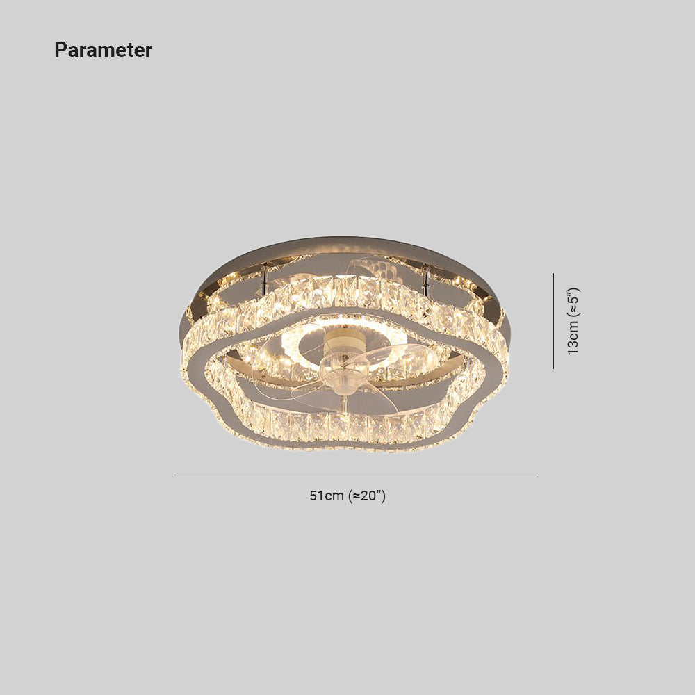 Kirsten Deckenventilator mit Beleuchtung, 12 Stile, ∅50CM/58CM/56CM/70CM - Lumpaz