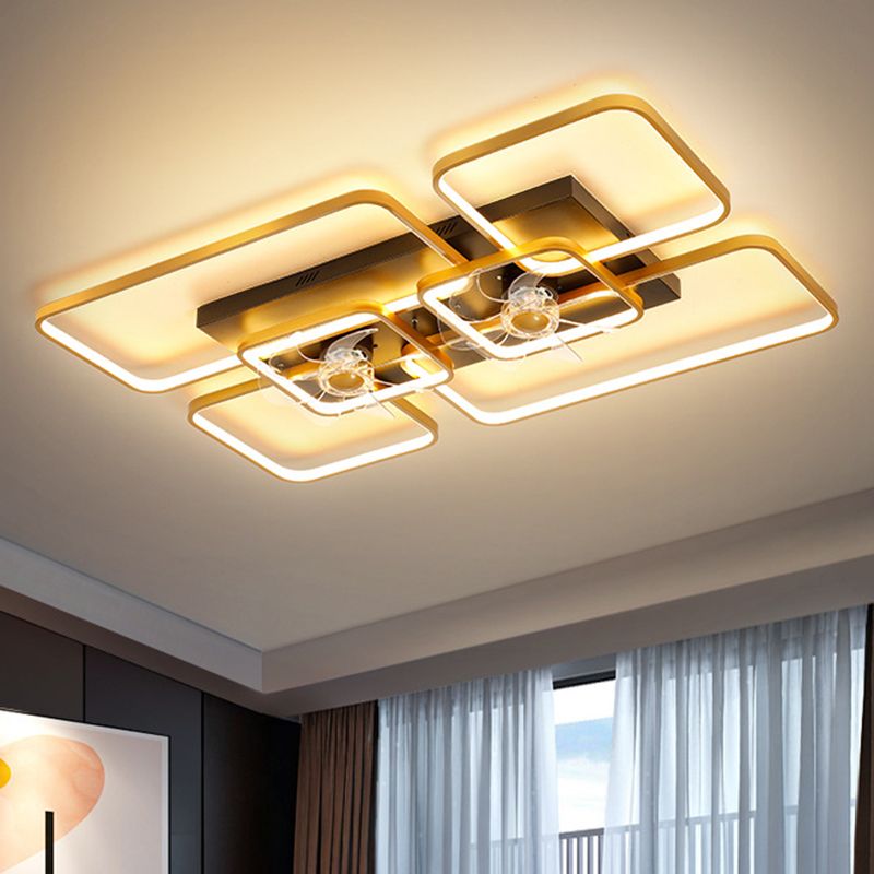 Lacey 2-Deckenventilator mit Beleuchtung, 2 Farben, ∅46/55/90/107CM - Lumpaz