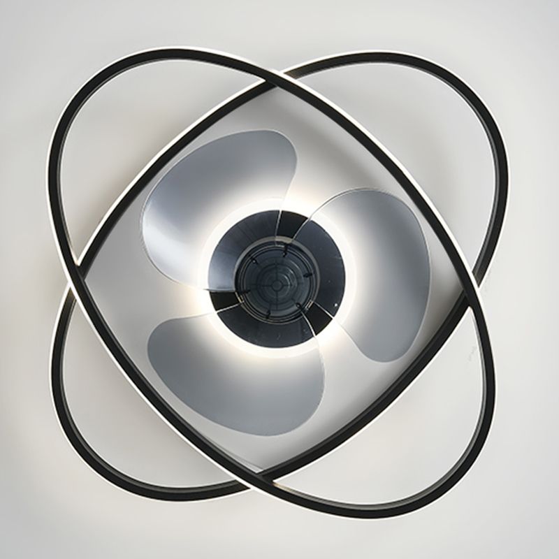 Arisha Deckenventilator mit Beleuchtung Doppel-Ring, 5 Farben, ∅50CM - Lumpaz