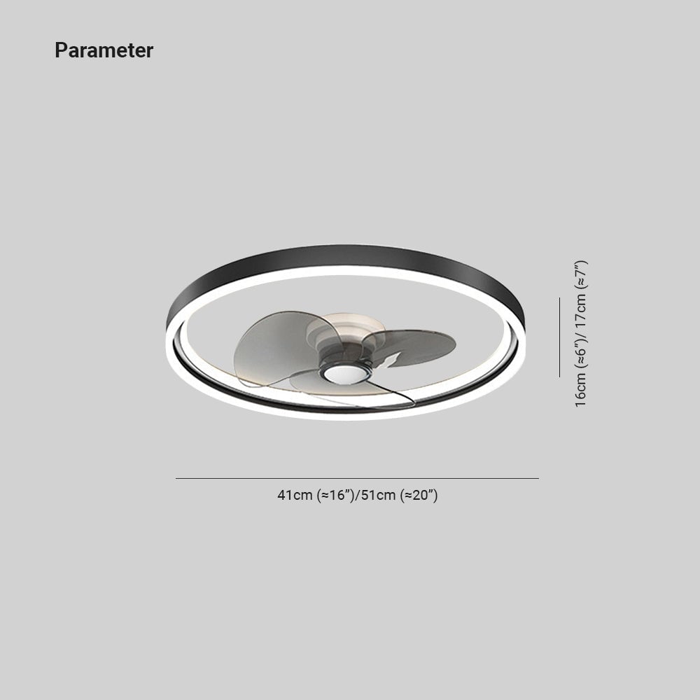 Edge Kirsten Deckenventilator mit Beleuchtung, 2 Farben, 2-flammig, ∅41CM/51CM - Lumpaz