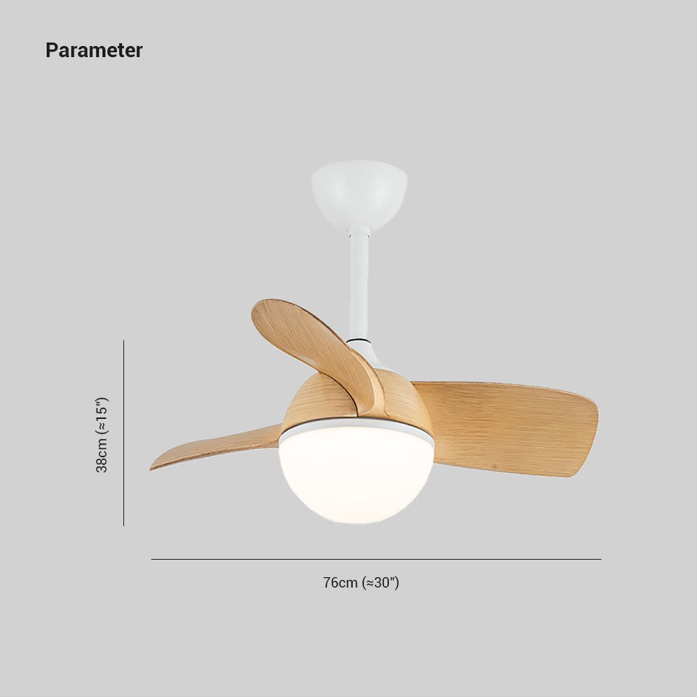 Morandi Deckenventilator mit Beleuchtung 3-Blatt, 3 Farben, ∅76cm - Lumpaz