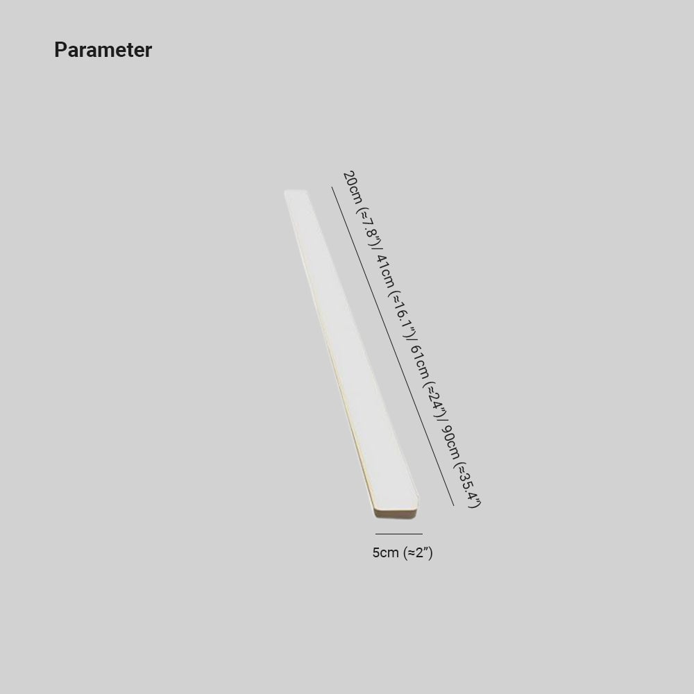Edge Bar Spiegelfront Wandleuchte Weiß, 20CM/41CM/61CM/90CM lang - Lumpaz