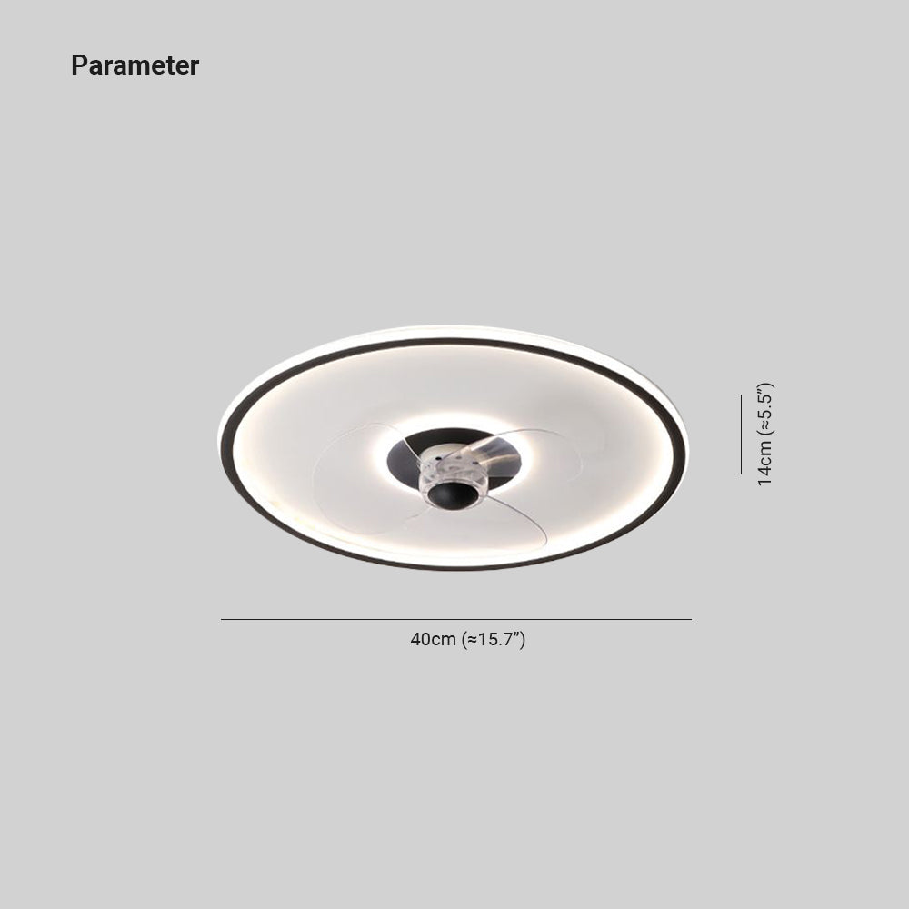 Edge Deckenventilator mit Beleuchtung, 6 Farben, ∅40CM - Lumpaz