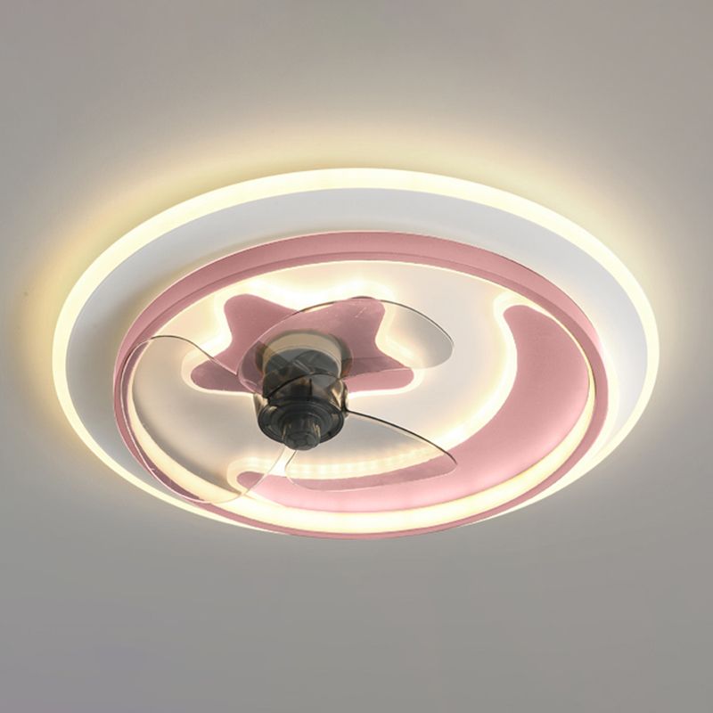 Arisha Deckenventilator mit Beleuchtung Doppel-Ring, 5 Farben, ∅50CM - Lumpaz