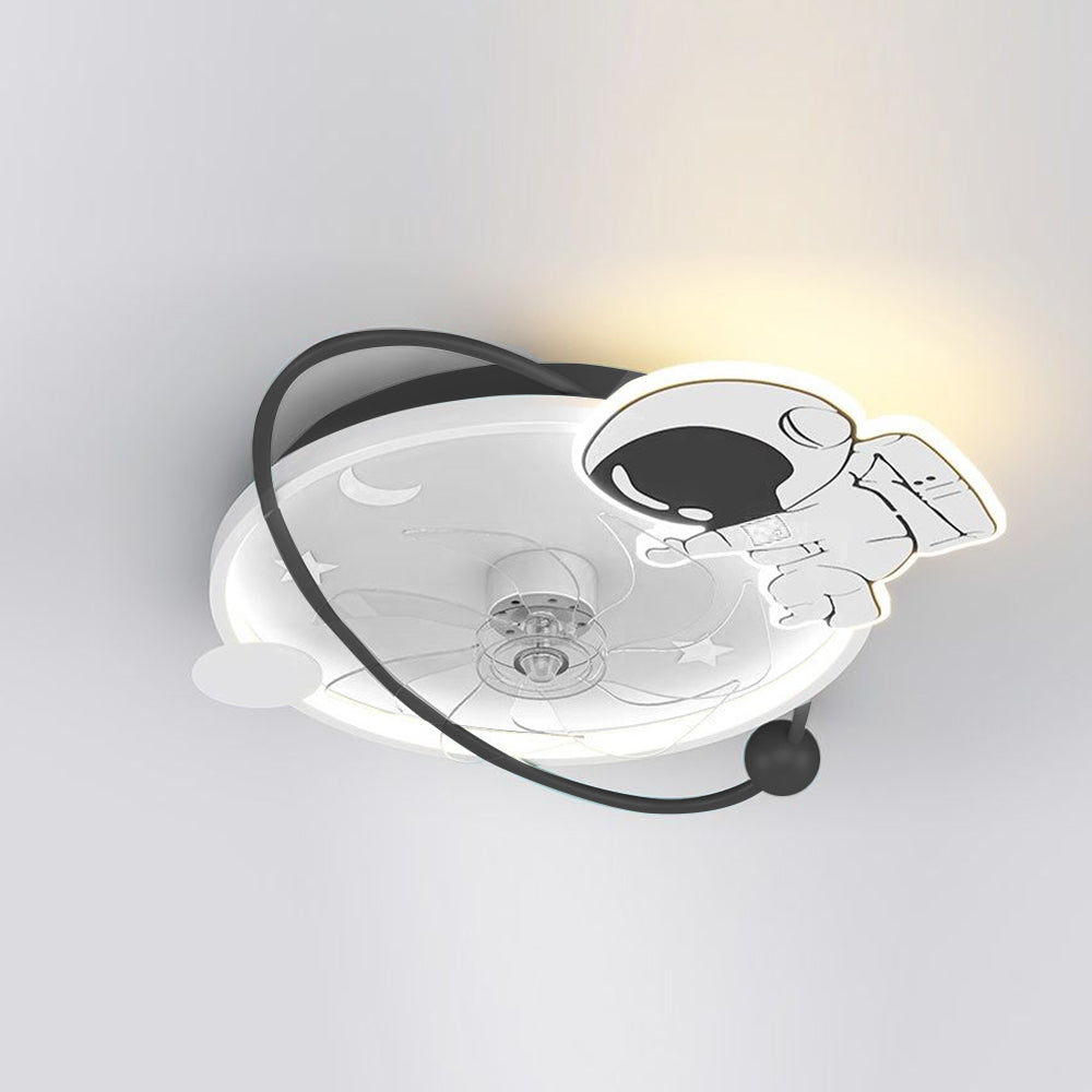 Fateh Deckenventilator mit Beleuchtung Astronaut, 3 Stile/Farben, ∅50/58CM - Lumpaz