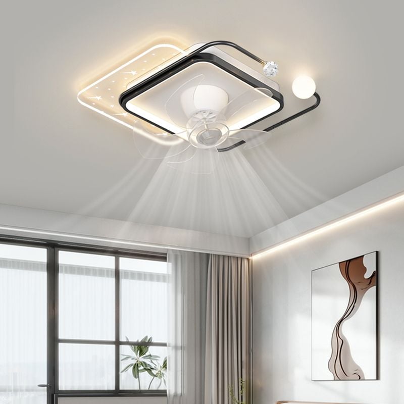 Madina Sternenklar Deckenventilator mit Beleuchtung, 4 Stile, ∅ 50CM/100CM - Lumpaz