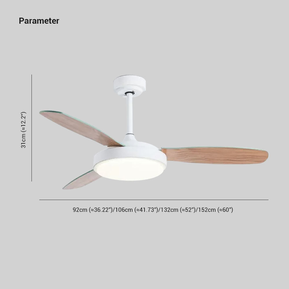 Haydn Deckenventilator mit Beleuchtung 3-Blatt,3 Farben, ∅92/106/132/152CM - Lumpaz