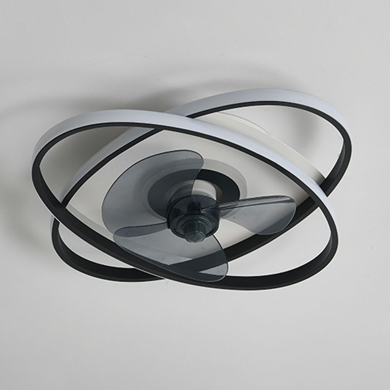 Arisha Deckenventilator mit Beleuchtung Doppel-Ring, 5 Farben, ∅50CM - Lumpaz