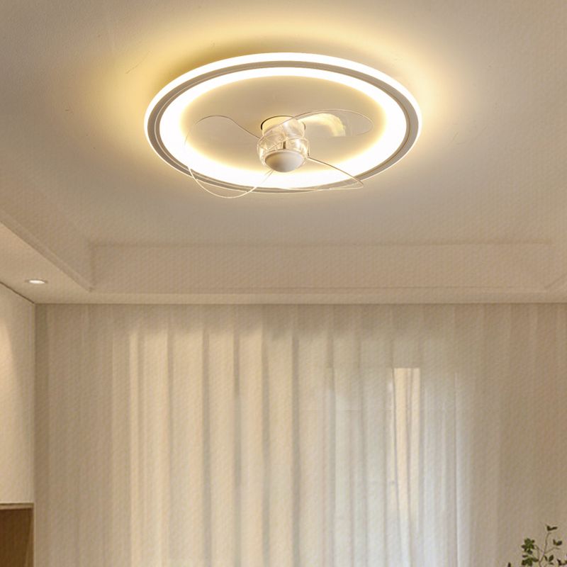 Edge Deckenventilator mit Beleuchtung Ring Weiß, ∅40/50CM - Lumpaz