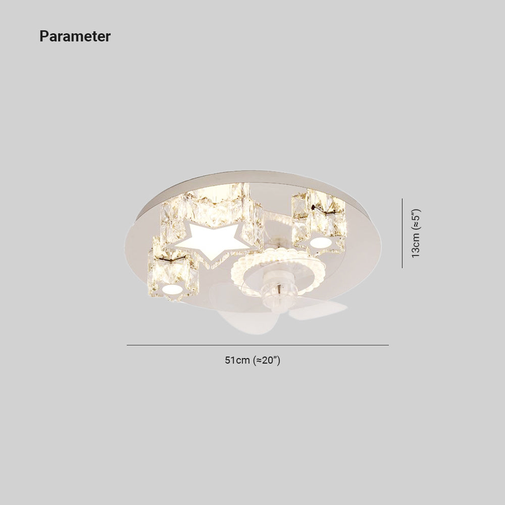 Kirsten Deckenventilator mit Beleuchtung, 12 Stile, ∅50CM/58CM/56CM/70CM - Lumpaz