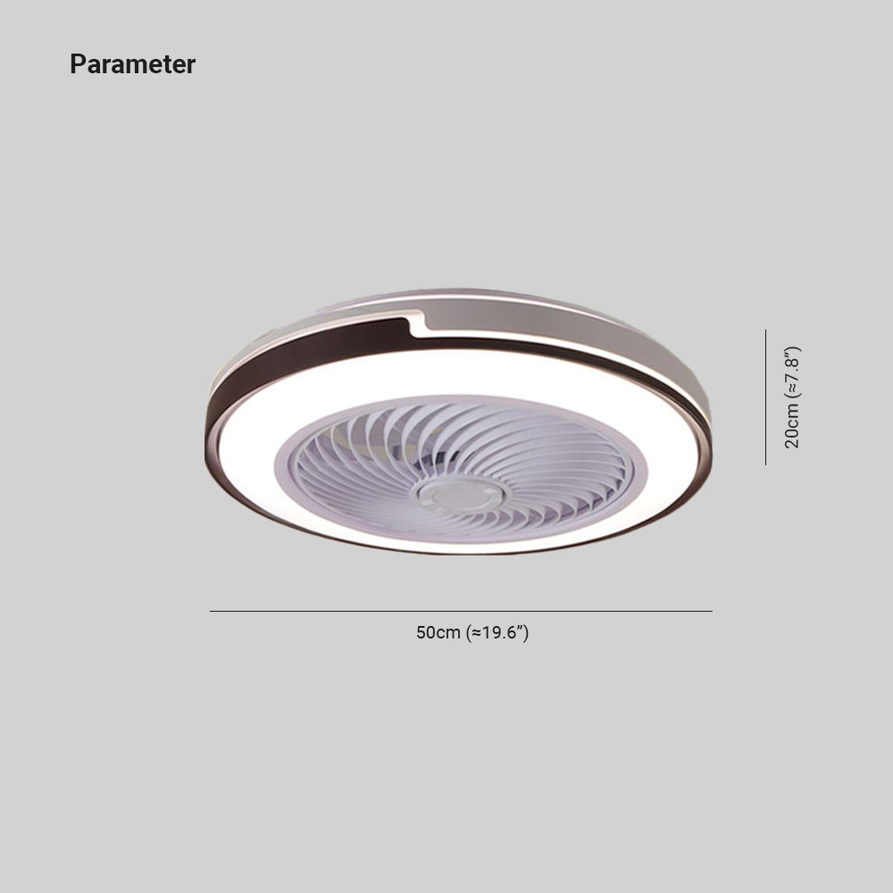 Quinn Deckenventilator mit Beleuchtung, 2 Farben, ∅50CM - Lumpaz