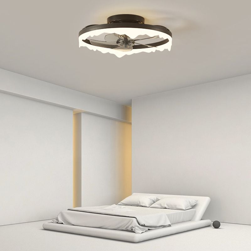 Herbert Deckenventilator mit Beleuchtung Weiß & Schwarz, 2 Farben, ∅50CM - Lumpaz
