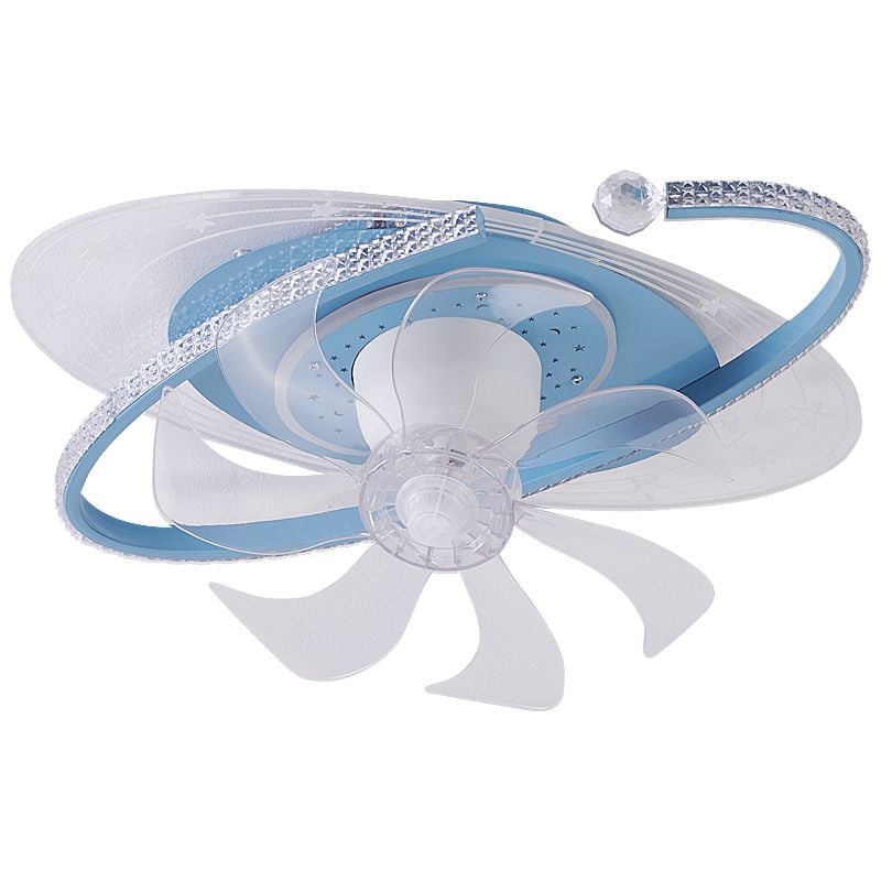 Minori Deckenventilator mit Beleuchtung Ellipse, 3 Farben, ∅50CM - Lumpaz