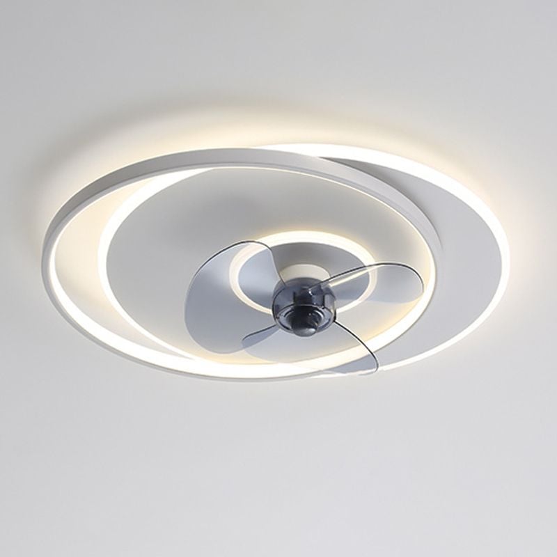 Quinn Deckenventilator mit Beleuchtung Doppel-Ring, 2 Farben, ∅46/56CM - Lumpaz