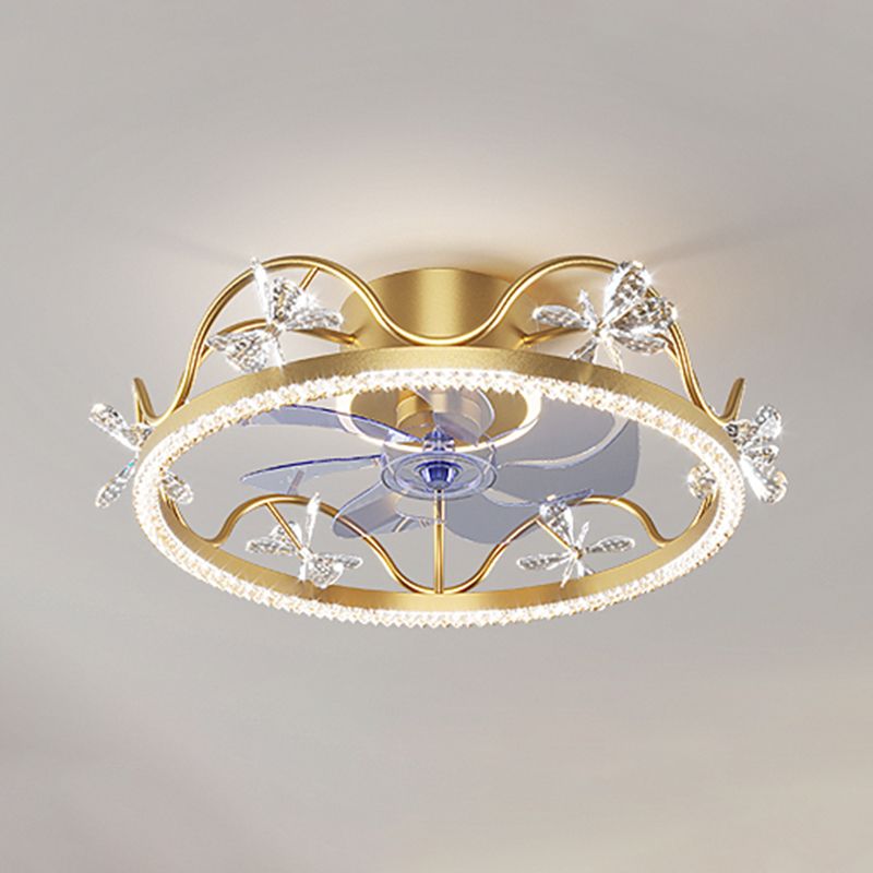 Minori Deckenventilator mit Beleuchtung Schneeflocke, 4 Farben, ∅52CM/52CM - Lumpaz