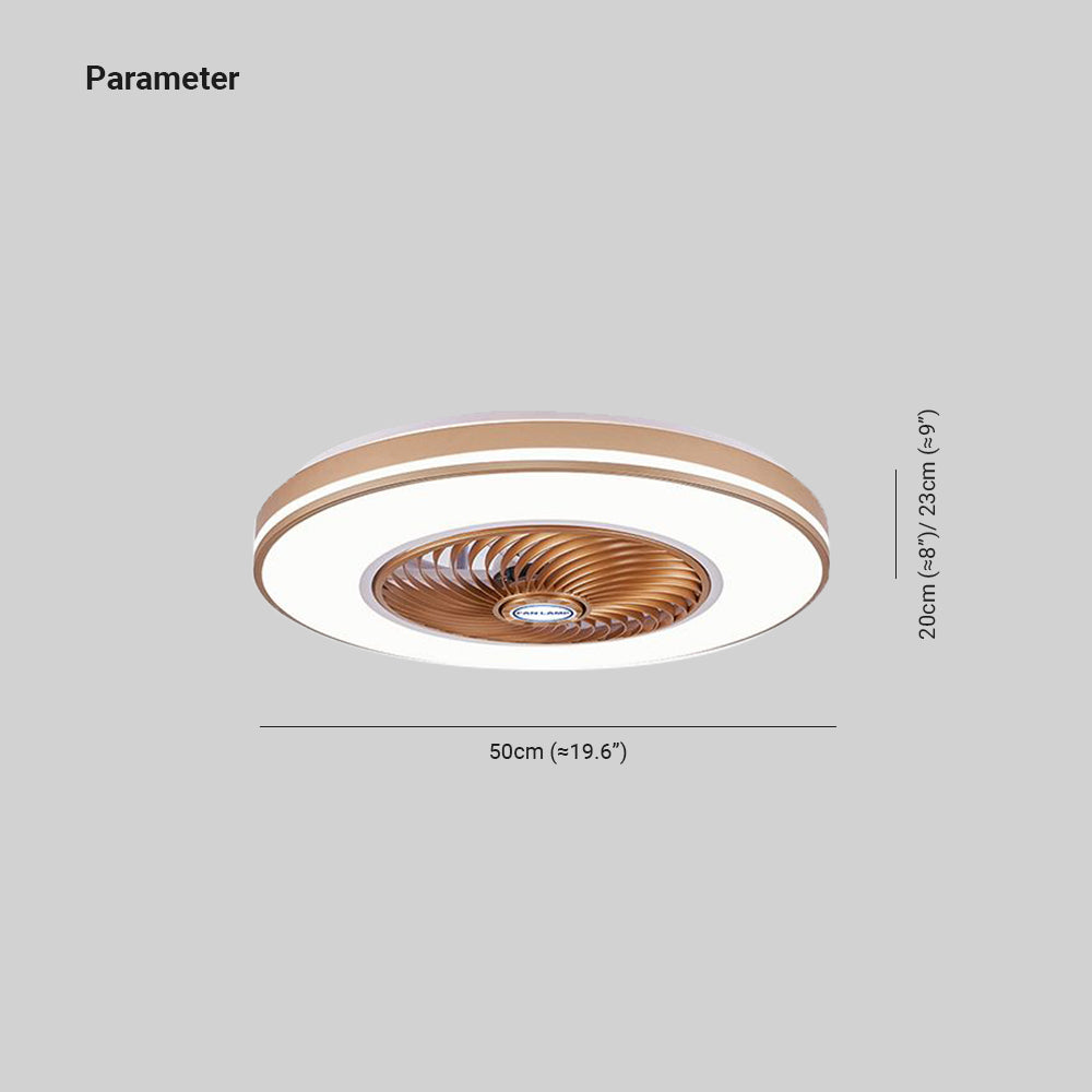 Quinn Deckenventilator mit Beleuchtung 3-Blatt, 8 Farben, ∅50CM - Lumpaz
