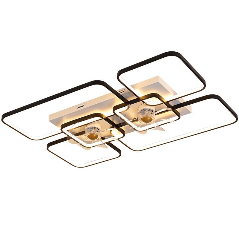 Lacey 2-Deckenventilator mit Beleuchtung, 2 Farben, ∅46/55/90/107CM - Lumpaz