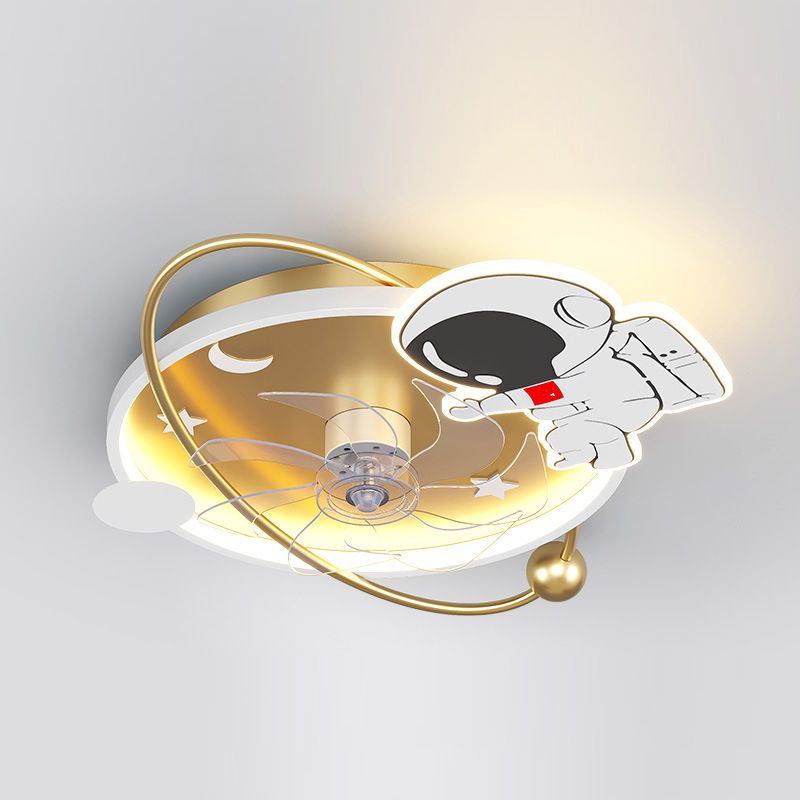 Fateh Deckenventilator mit Beleuchtung Astronaut, 3 Stile/Farben, ∅50/58CM - Lumpaz