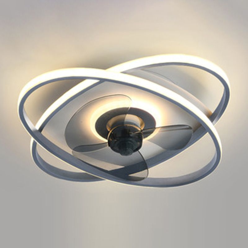 Arisha Deckenventilator mit Beleuchtung Doppel-Ring, 5 Farben, ∅50CM - Lumpaz
