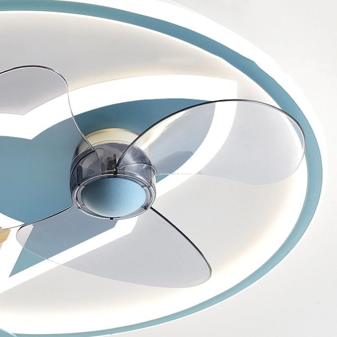 Minori Deckenventilator mit Beleuchtung Raketen-Form, 5 Farben, 2-flammig, ∅46CM/55CM - Lumpaz