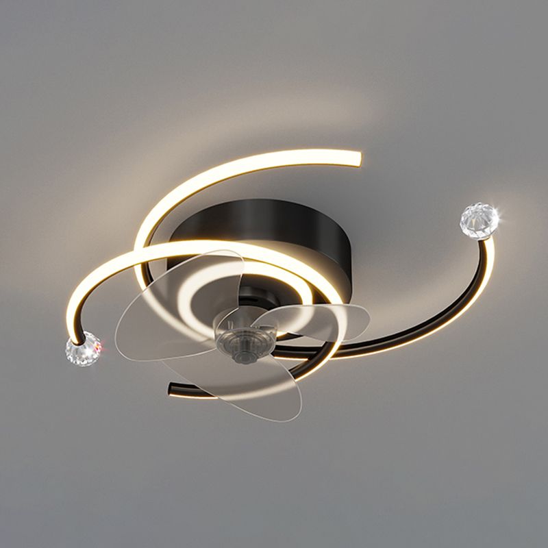 Quinn Deckenventilator mit Beleuchtung 3-Ring, 3 Stile, ∅50/52/53CM - Lumpaz